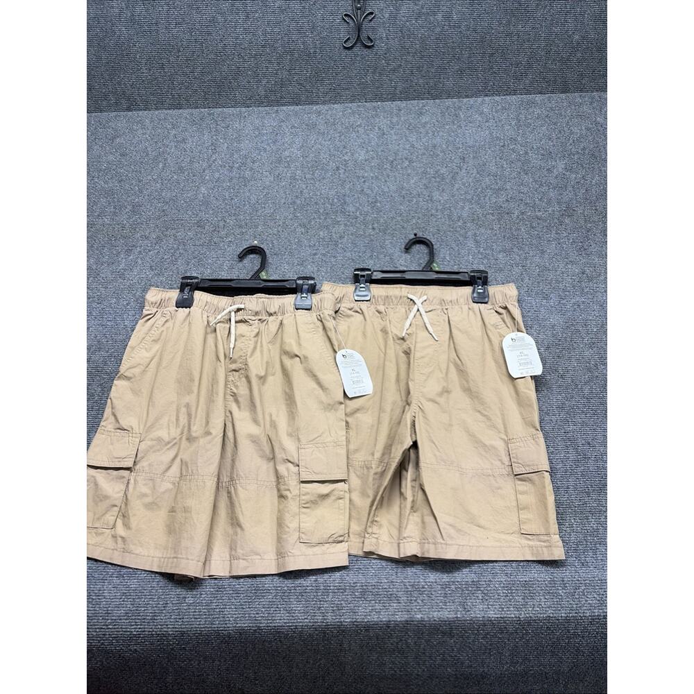Lot Of 2 Wonder Nation Cargo Shorts Boy's Sz XL 14/16 Tan Drawstring NWT